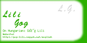 lili gog business card